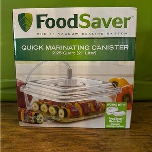 Food Saver Vacuum Quick Marinating Canister 2.25 Quart (2.1 Liter) New